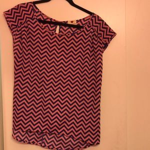 Pink and purple Chevron top